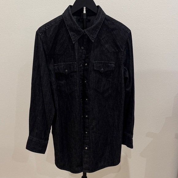 Lauren Ralph Lauren Tops - Lauren Ralph Lauren Black Button-Down Western Shirt